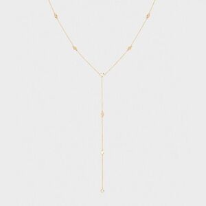 Gorjana short Chloe lariat necklace in rosegold